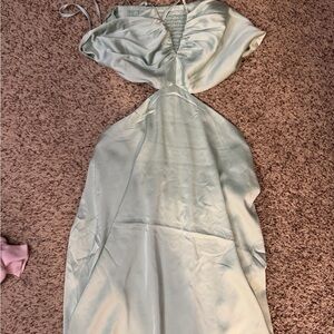 Express Light Blue Backless Dress